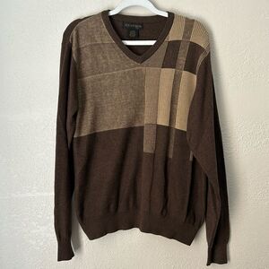 F/X Fusion Men’s Size M brown long sleeve cotton blend sweater